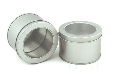 中国 銀製の円形の緩い注文の茶は箱、食品等級の金属の茶小さなかんのプラスチックふたを錫メッキします サプライヤー