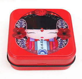 中国 特別な蝶番のふたが付いているカスタマイズされた正方形の空の化粧品の容器 サプライヤー