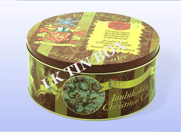 中国 クリスマスのケーキのカスタマイズされたロゴの印刷物が付いている大きい円形のギフト用の箱 サプライヤー