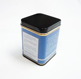 中国 58x58x78Hmm内部のふたが付いている小さい正方形の気密の紅茶の錫の小さなかん サプライヤー