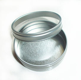 中国 キャンデーの明確な窓、円形の錫の容器との円形の錫箱の銀色 サプライヤー