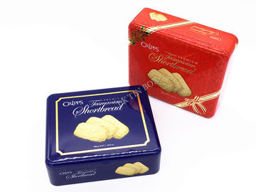 クリスマスのチョコレート クッキーのギフトの昇進のための青い長方形の錫箱 サプライヤー